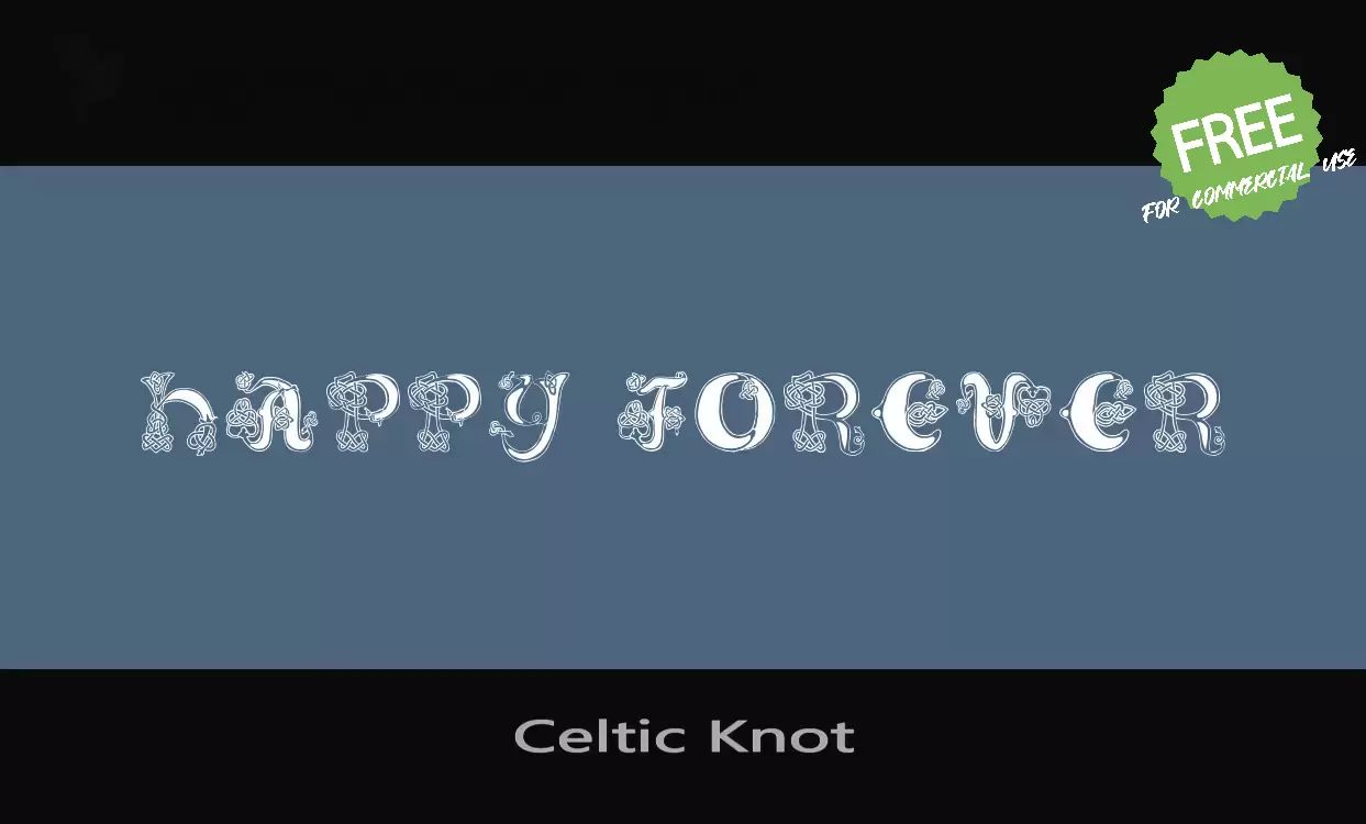 「Celtic-Knot」字体效果图