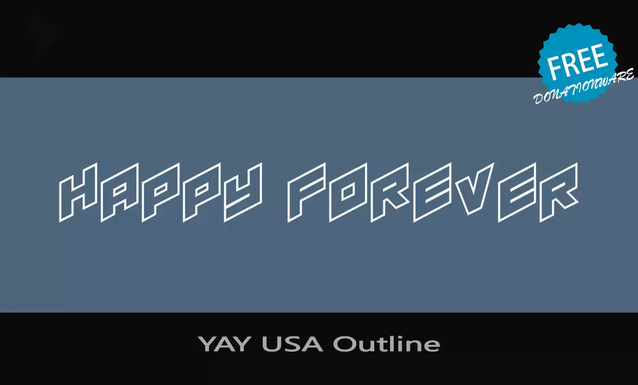 「YAY-USA-Outline」字体效果图