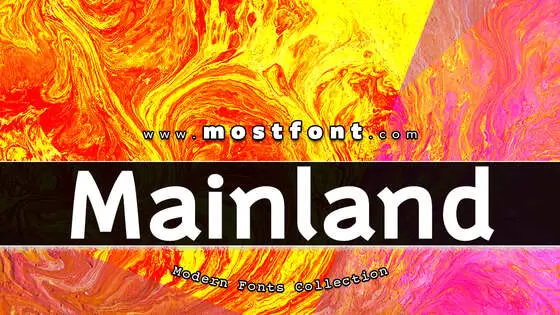 「Mainland-PERSONAL」字体排版图片