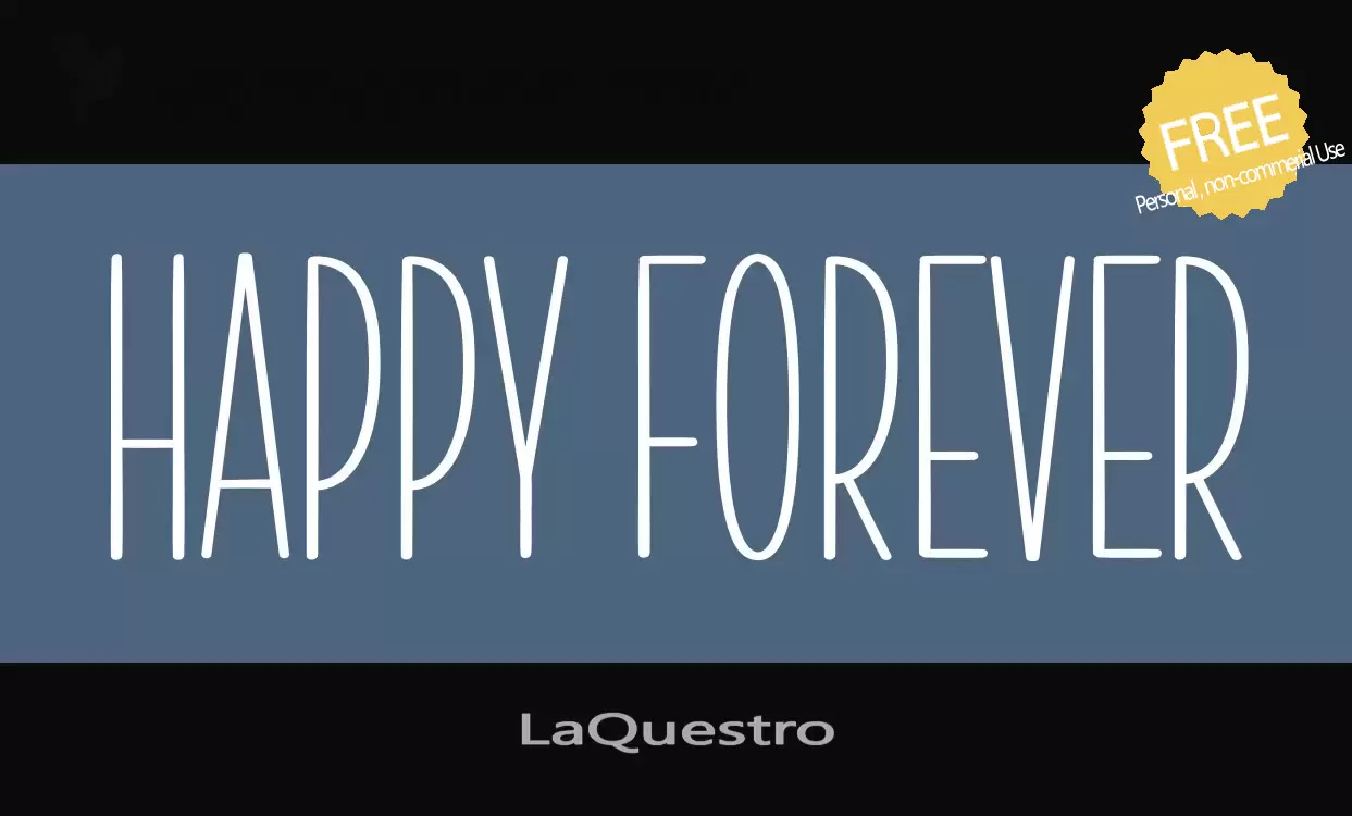 Font Sample of LaQuestro