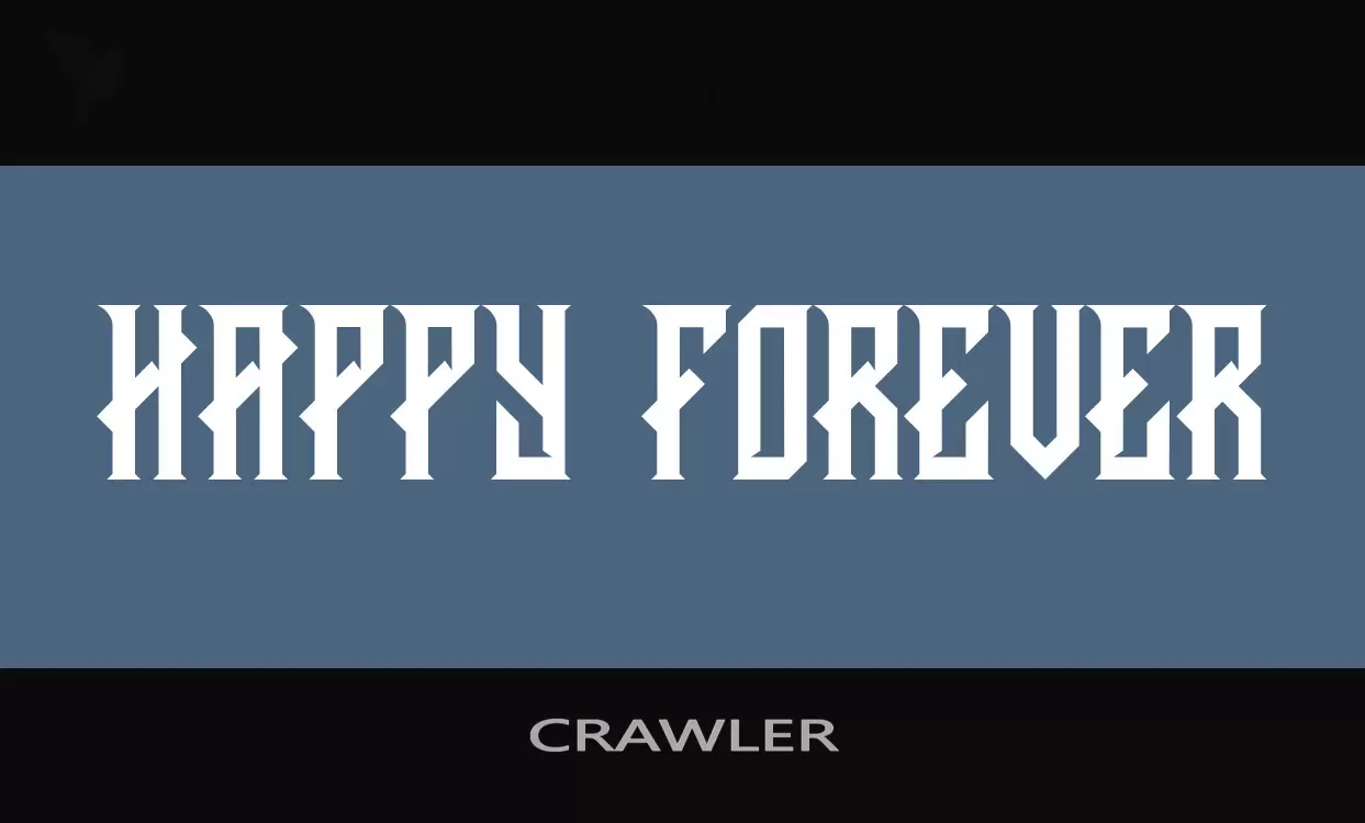 「CRAWLER」字体效果图