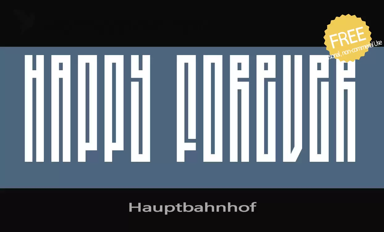 「Hauptbahnhof」字体效果图