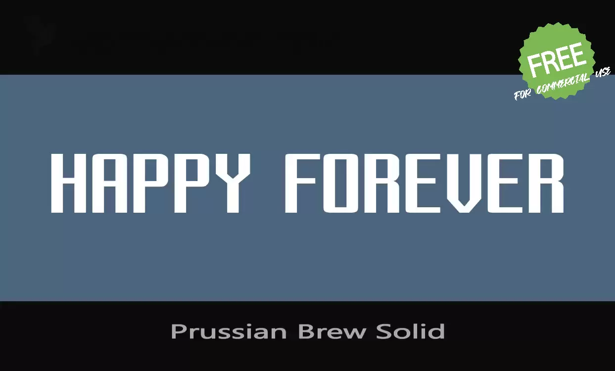 Font Sample of Prussian-Brew-Solid