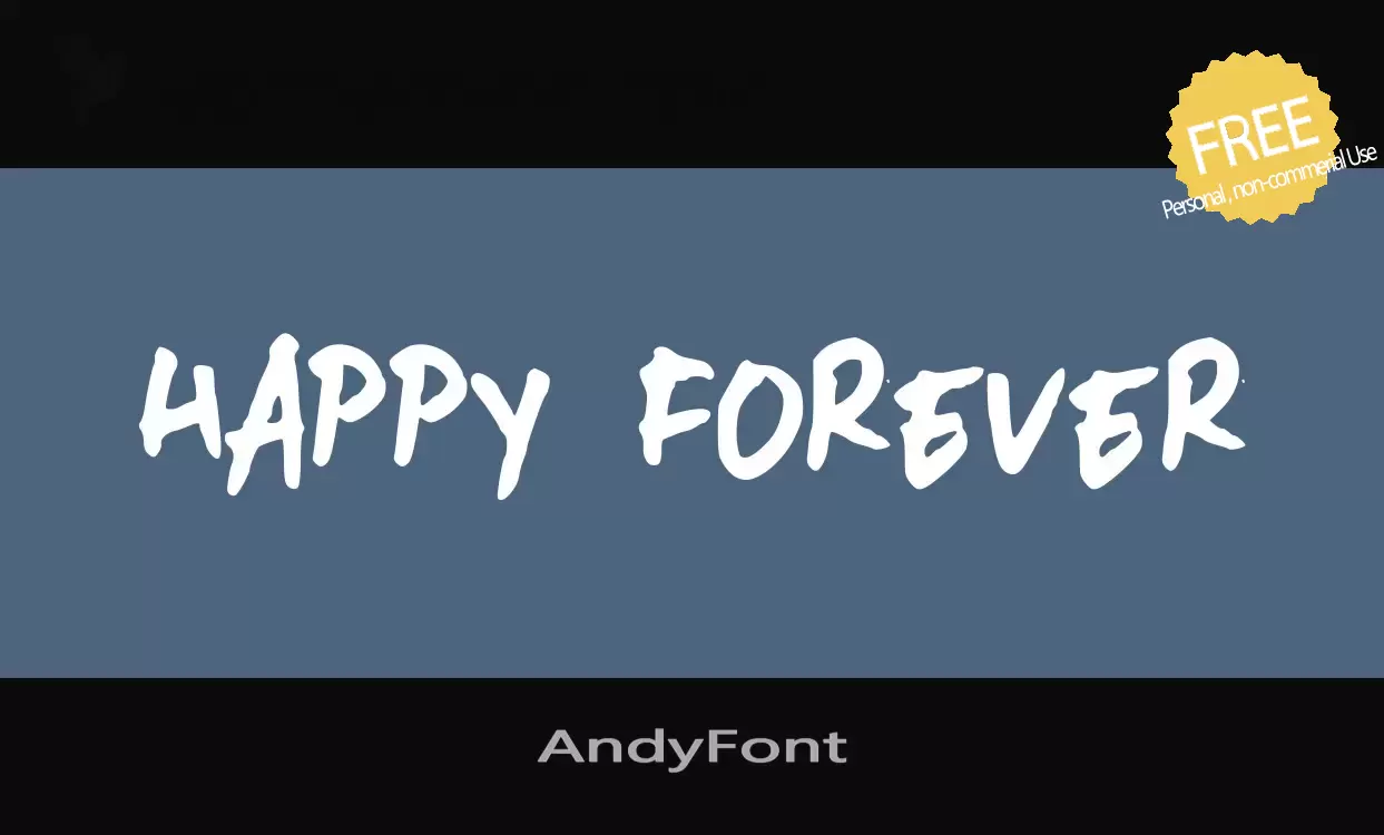 Sample of AndyFont
