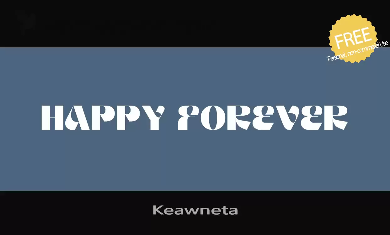 「Keawneta」字体效果图
