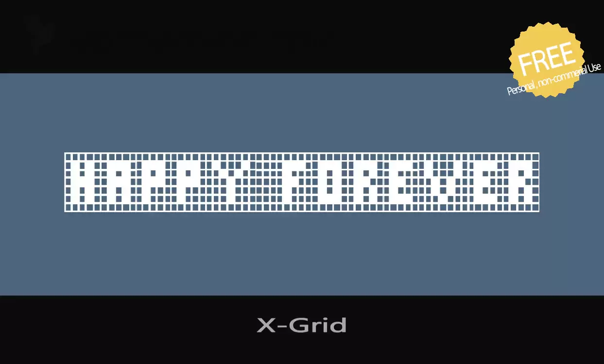 「X-Grid」字体效果图