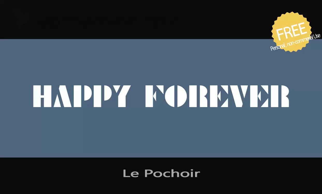 Font Sample of Le-Pochoir
