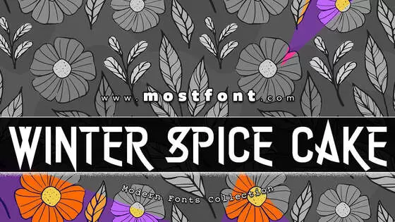 「Winter-Spice-Cake」字体排版图片