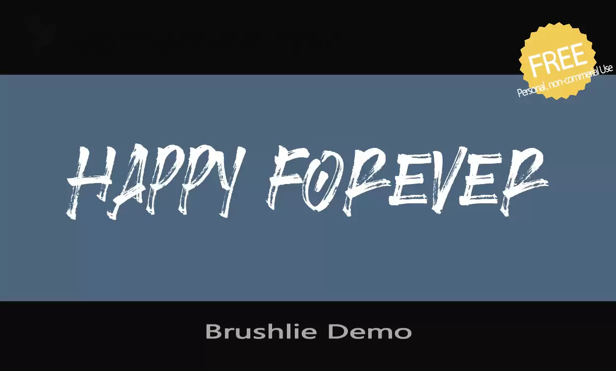 Font Sample of Brushlie-Demo