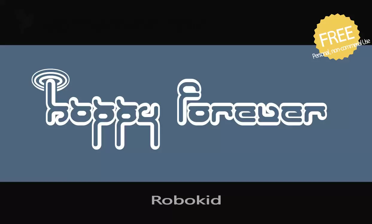 「Robokid」字体效果图