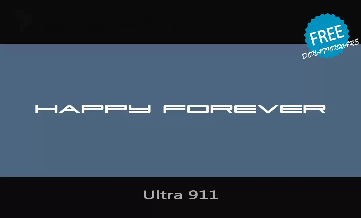 「Ultra-911」字体效果图