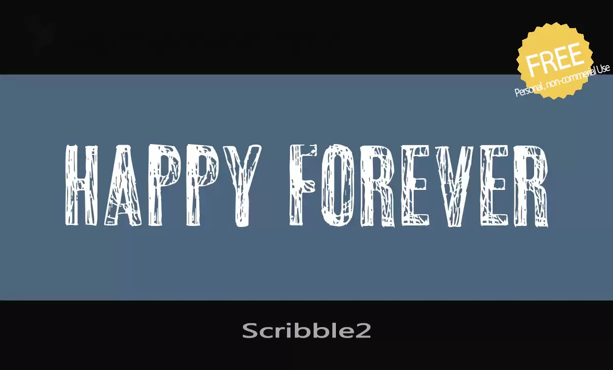 「Scribble2」字体效果图