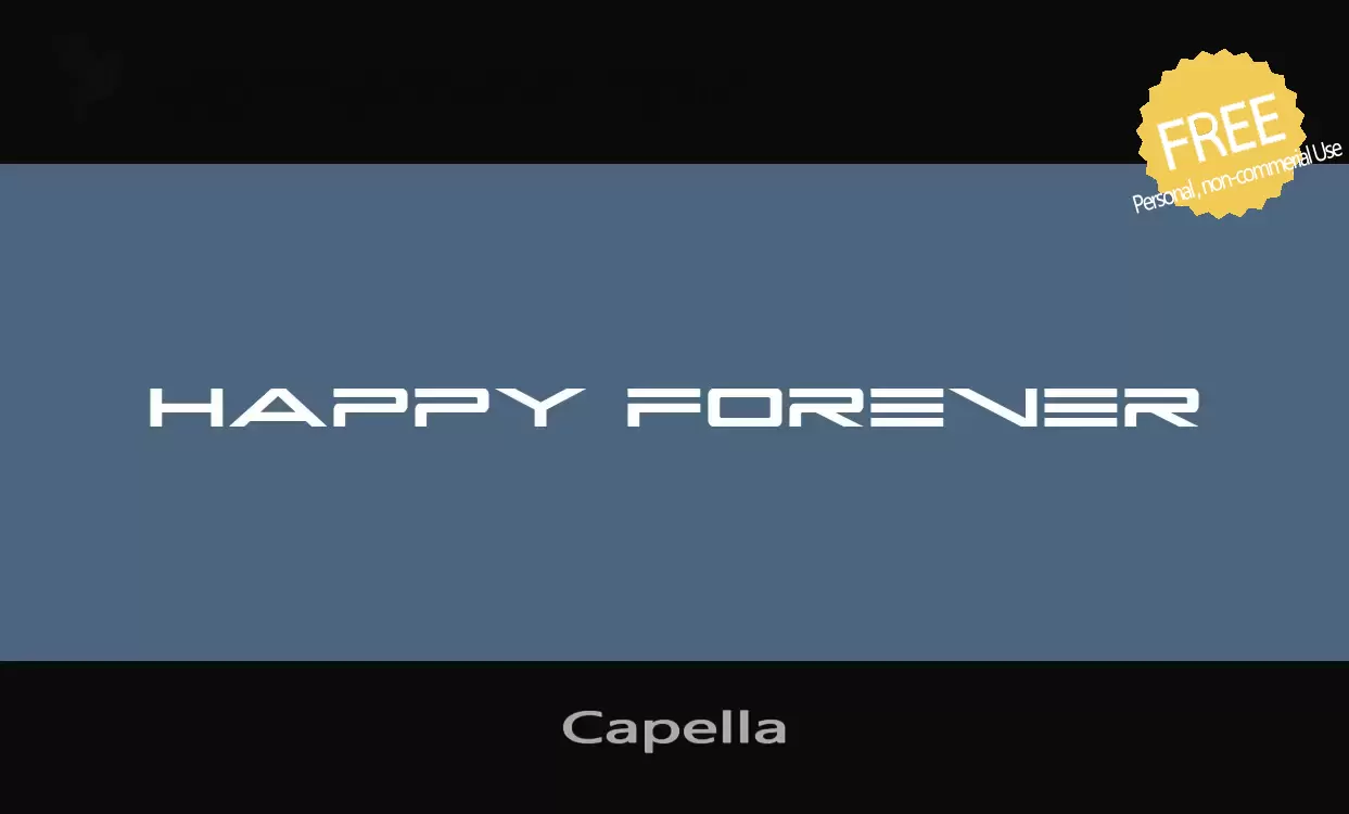 Font Sample of Capella