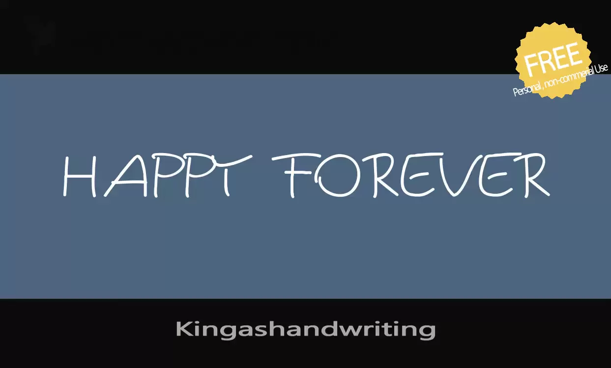Sample of Kingashandwriting