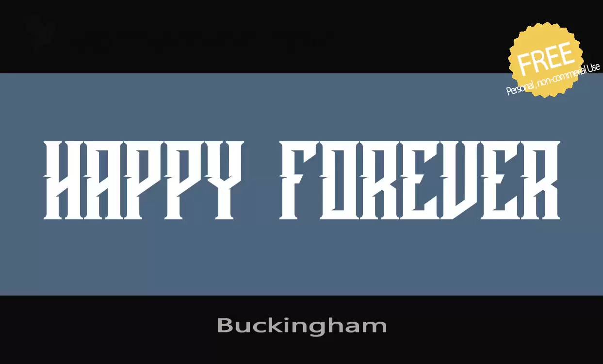「Buckingham」字体效果图