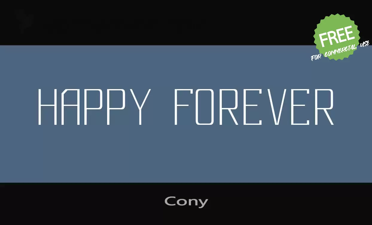 Font Sample of Cony