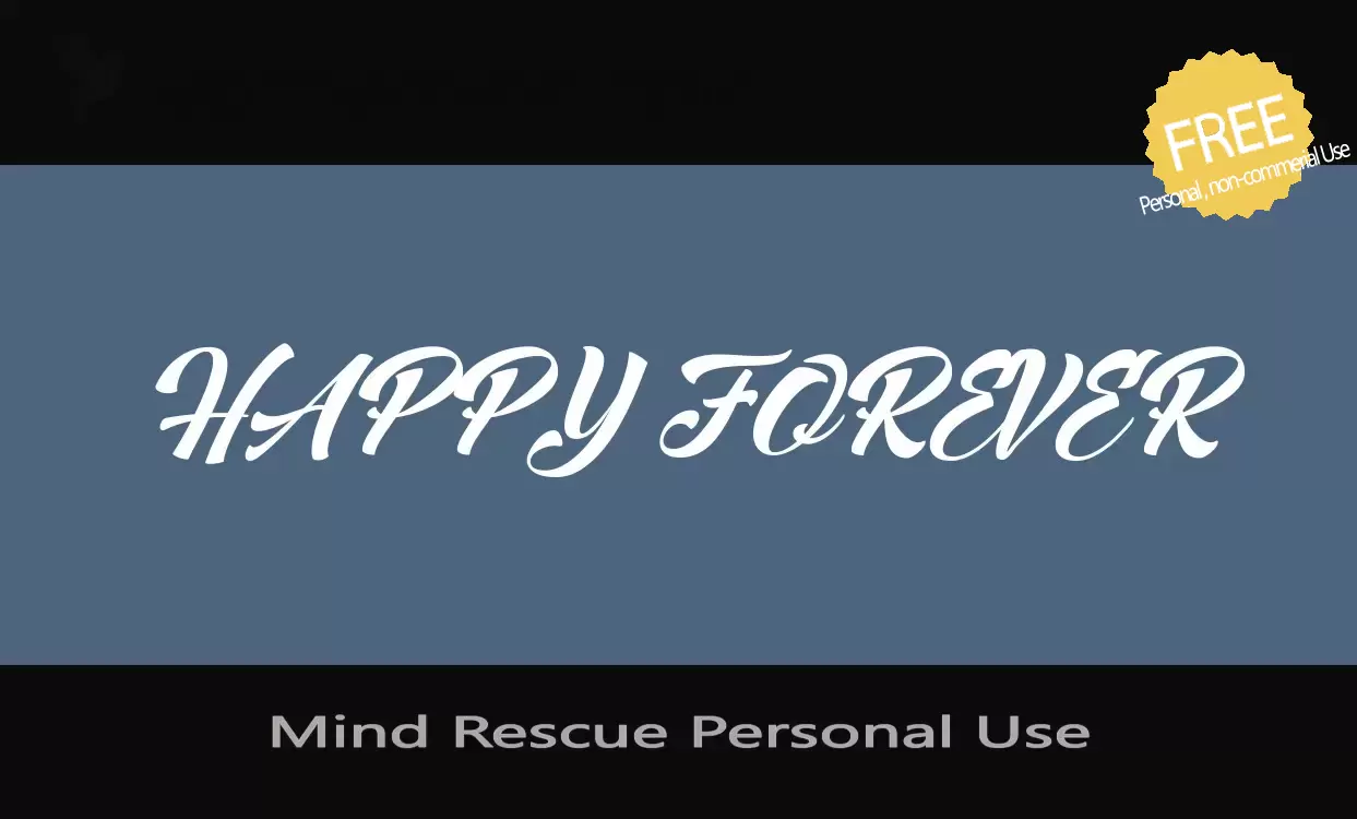 「Mind-Rescue-Personal-Use」字体效果图