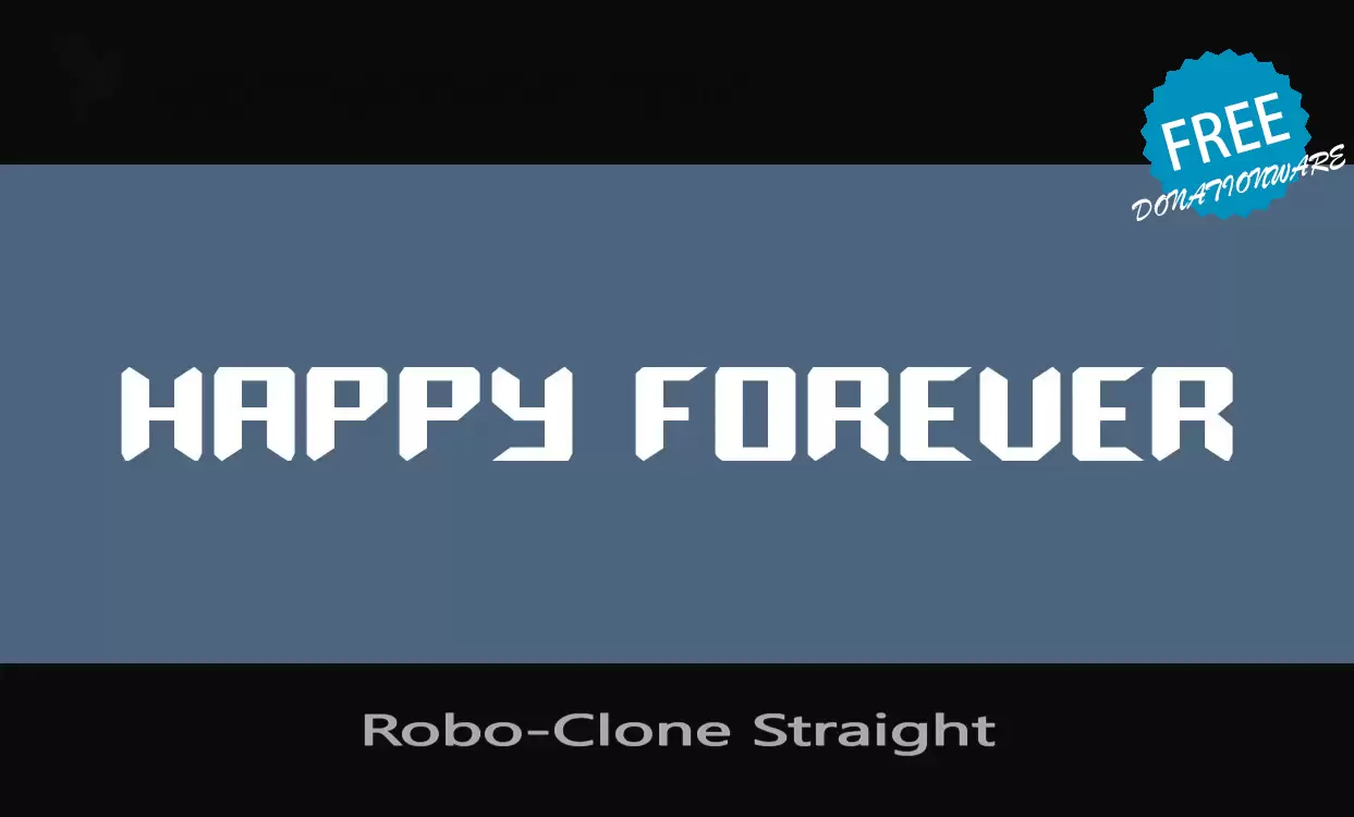 Font Sample of Robo-Clone-Straight