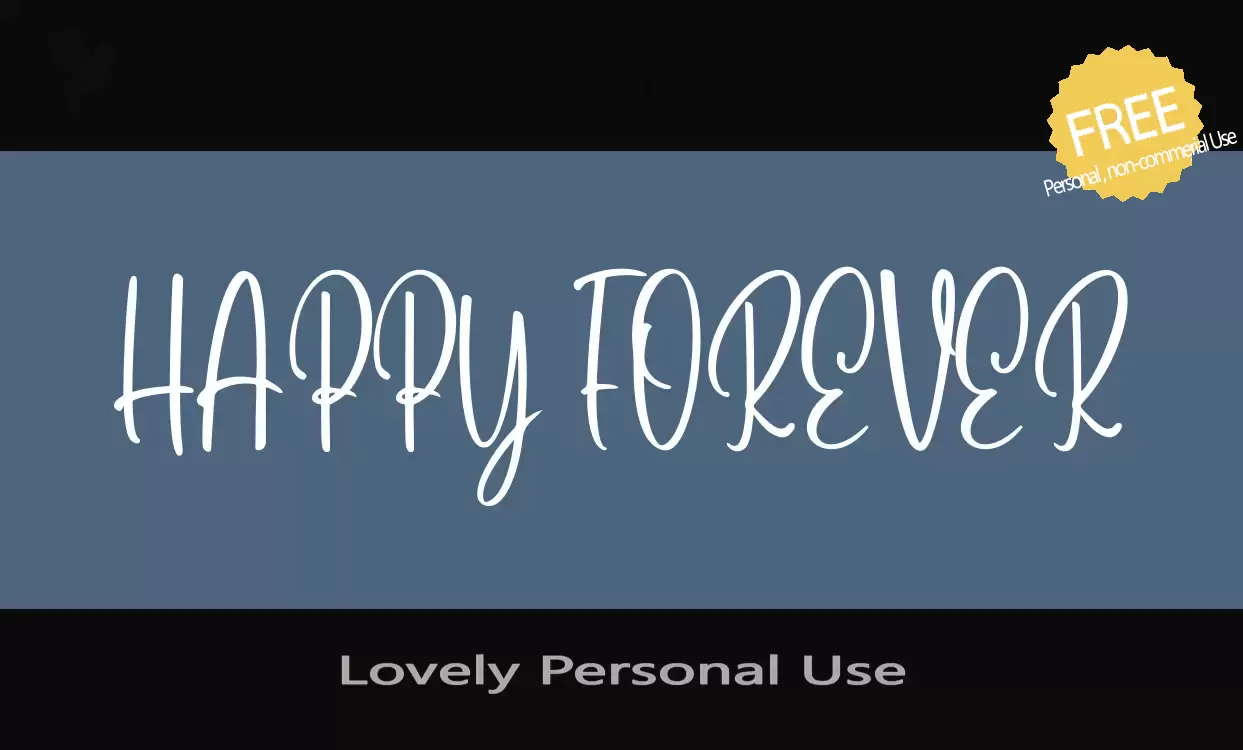 「Lovely-Personal-Use」字体效果图