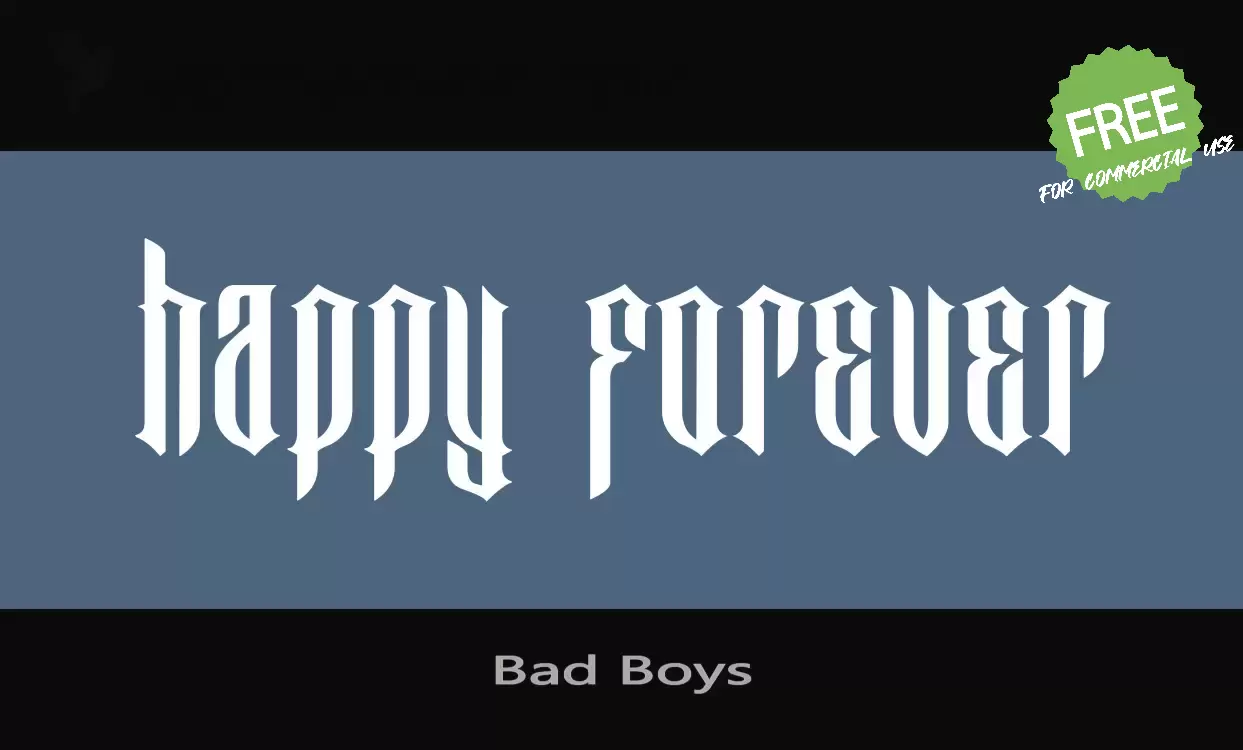 「Bad-Boys」字体效果图
