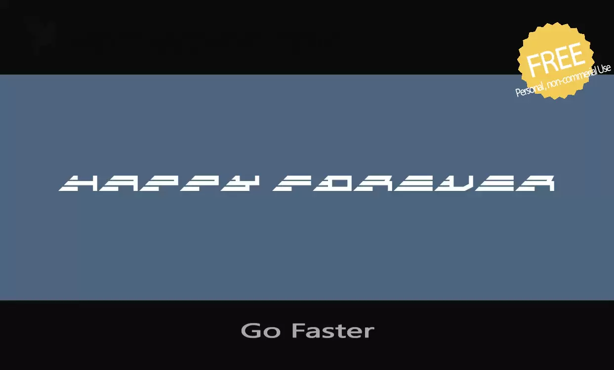「Go-Faster」字体效果图