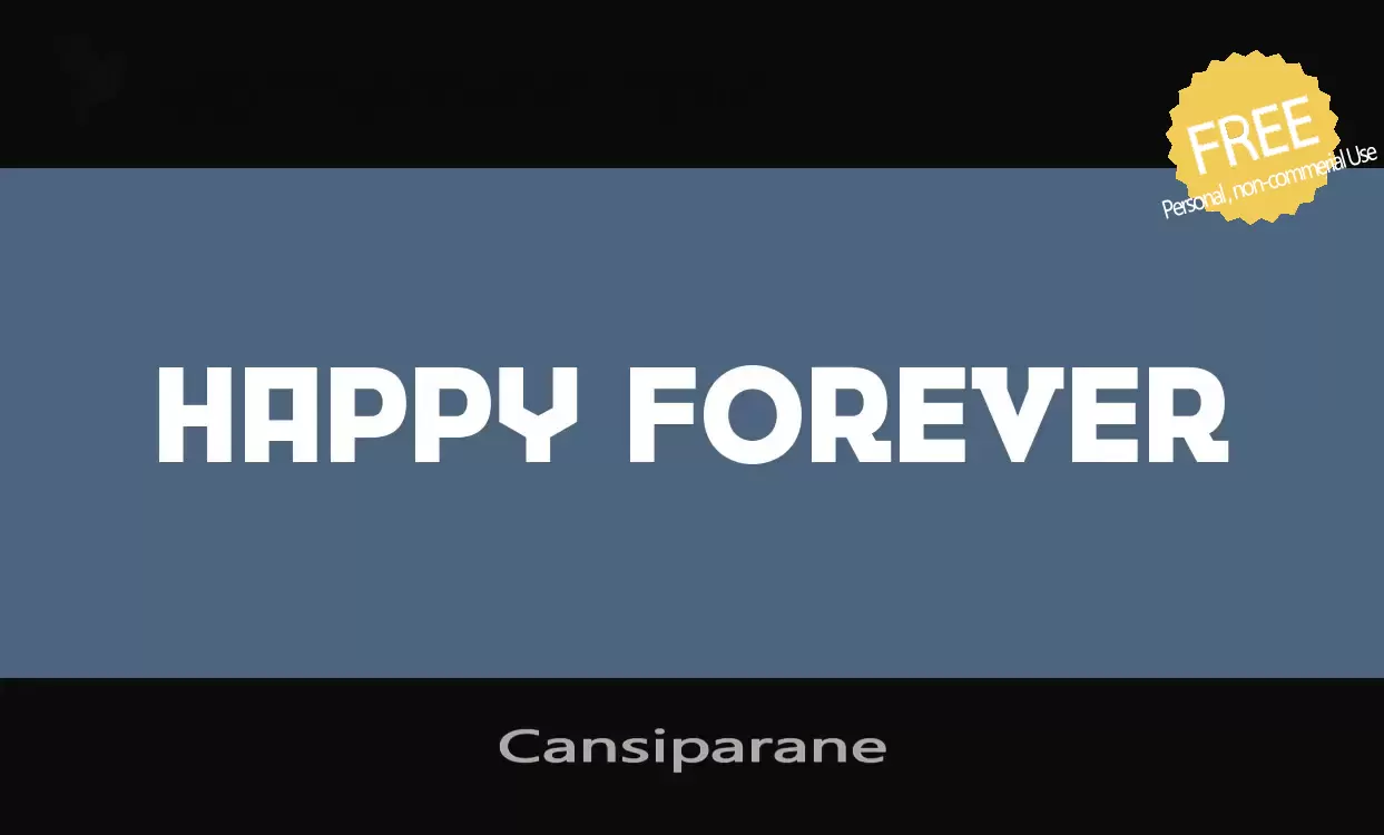 「Cansiparane」字体效果图