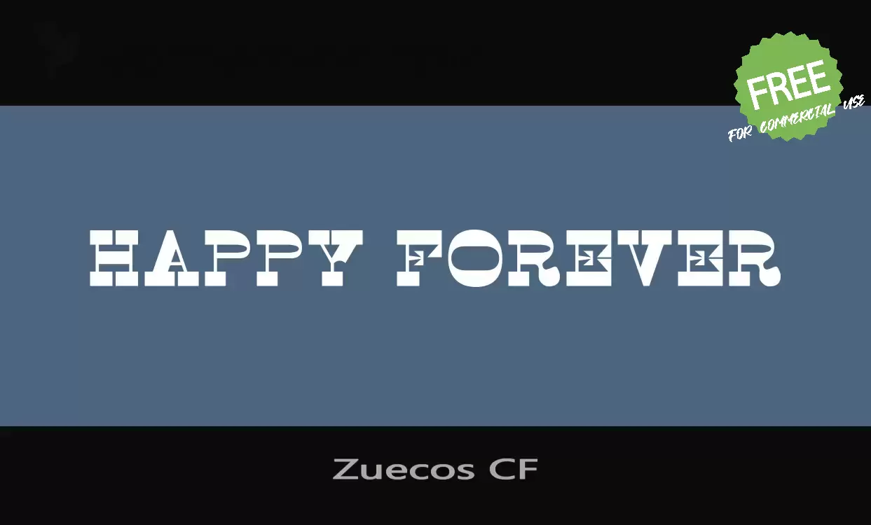 「Zuecos-CF」字体效果图