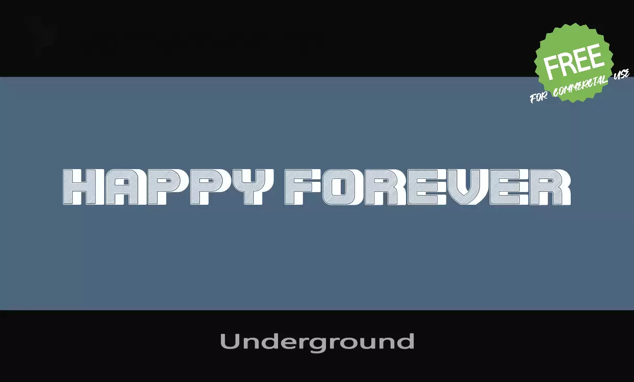 「Underground」字体效果图