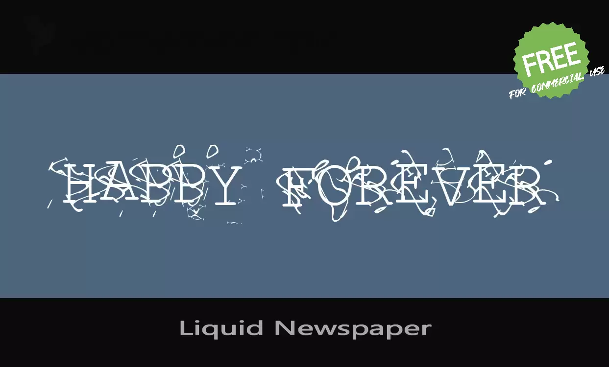 Font Sample of Liquid-Newspaper