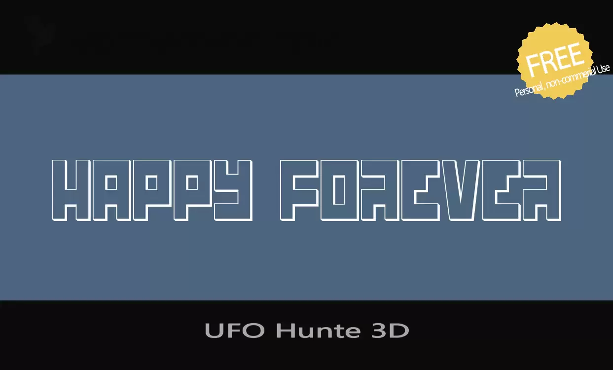 「UFO-Hunte-3D」字体效果图