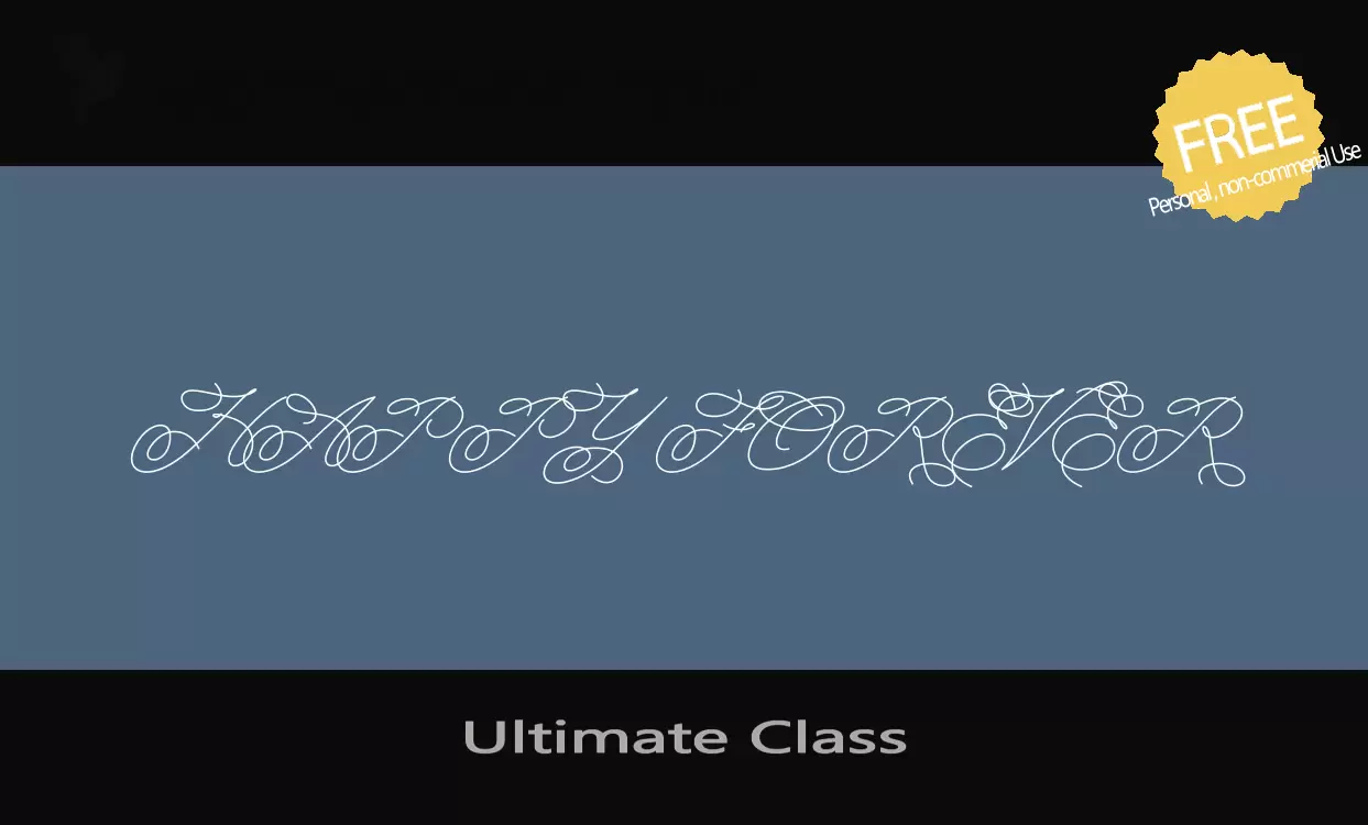 「Ultimate-Class」字体效果图
