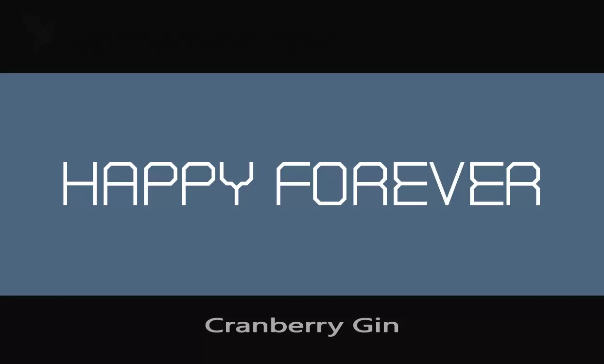「Cranberry-Gin」字体效果图
