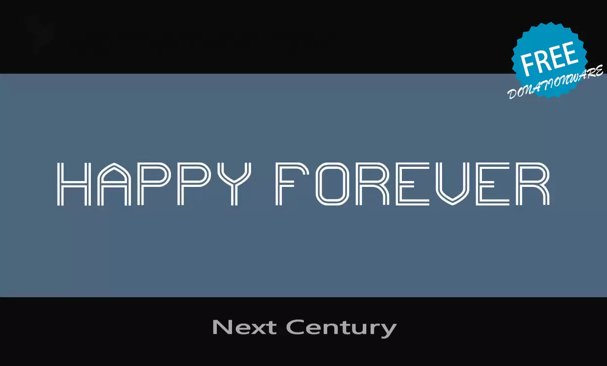 Font Sample of Next-Century