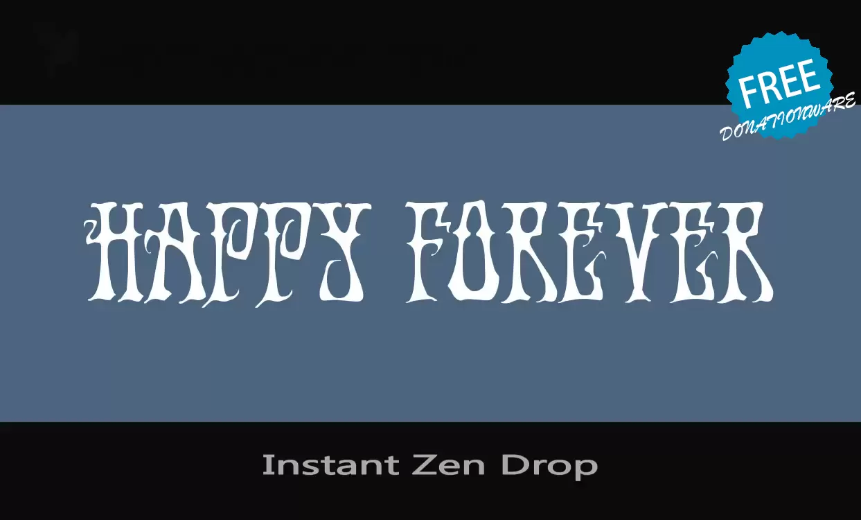 「Instant-Zen-Drop」字体效果图