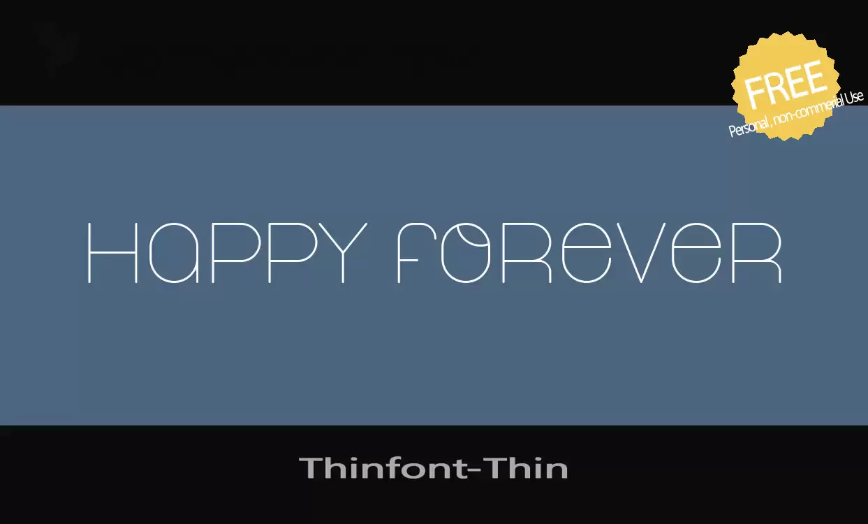 「Thinfont-Thin」字体效果图