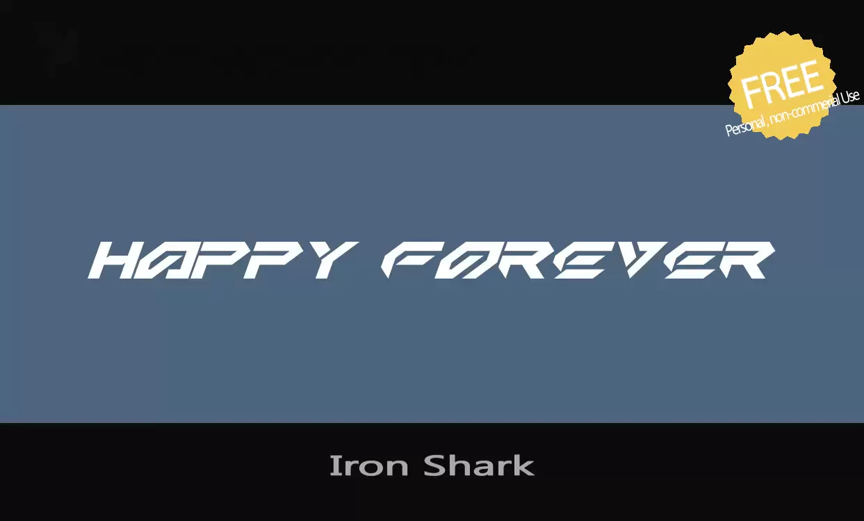 「Iron-Shark」字体效果图