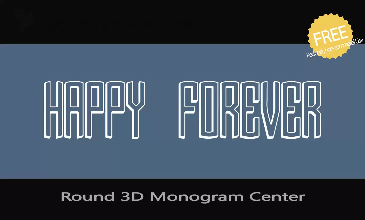Sample of Round-3D-Monogram-Center