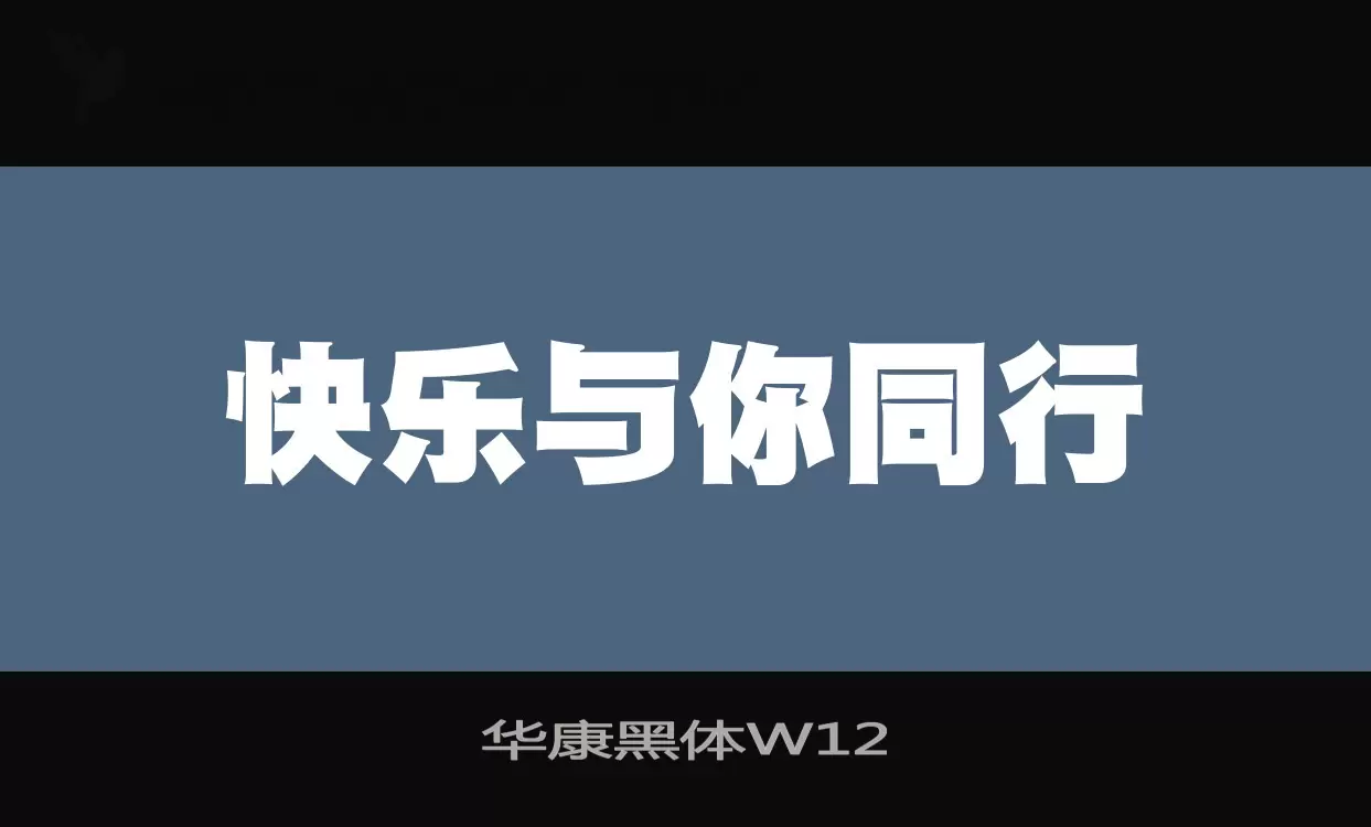 「华康黑体W12」字体效果图