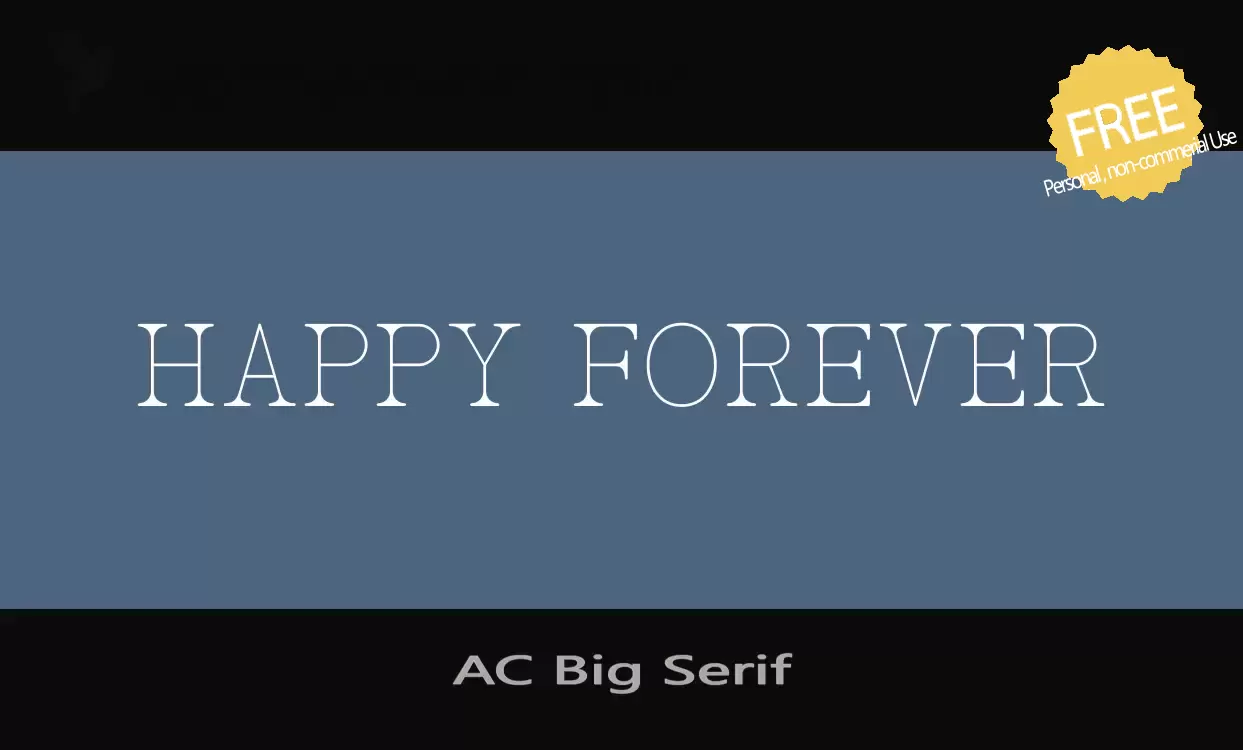 Sample of AC-Big-Serif