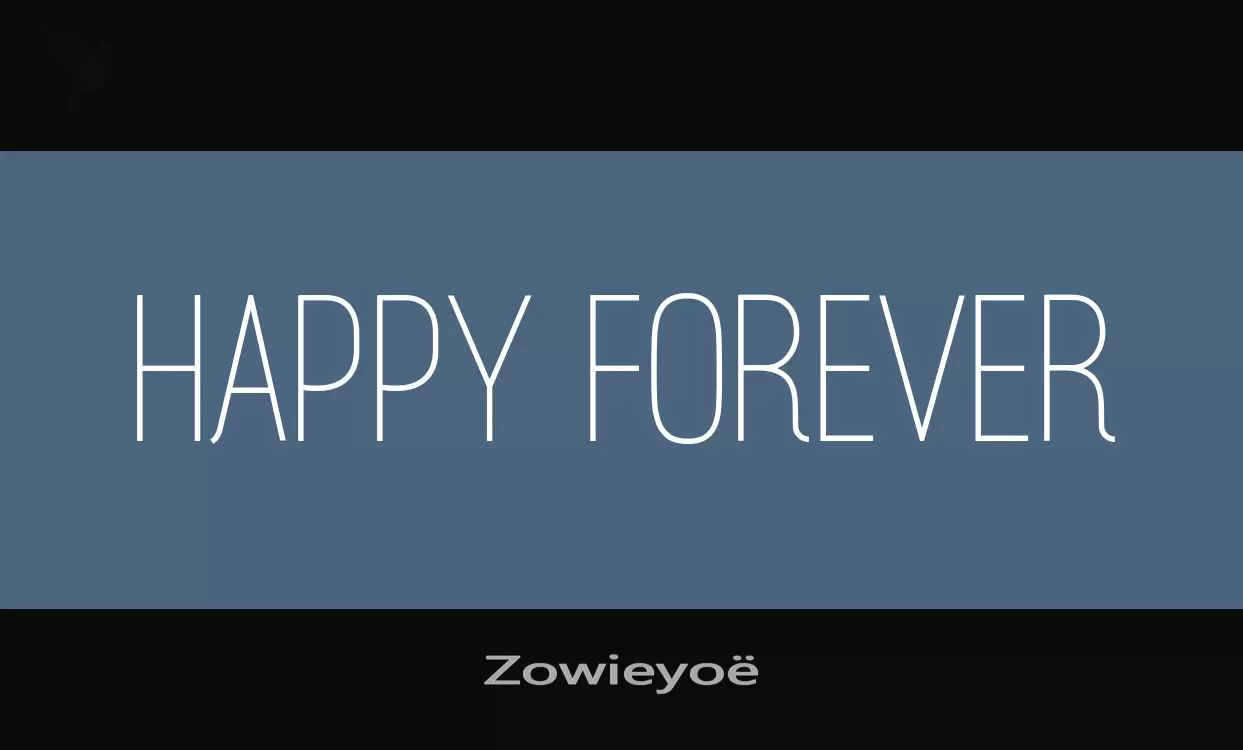 「Zowieyoë」字体效果图