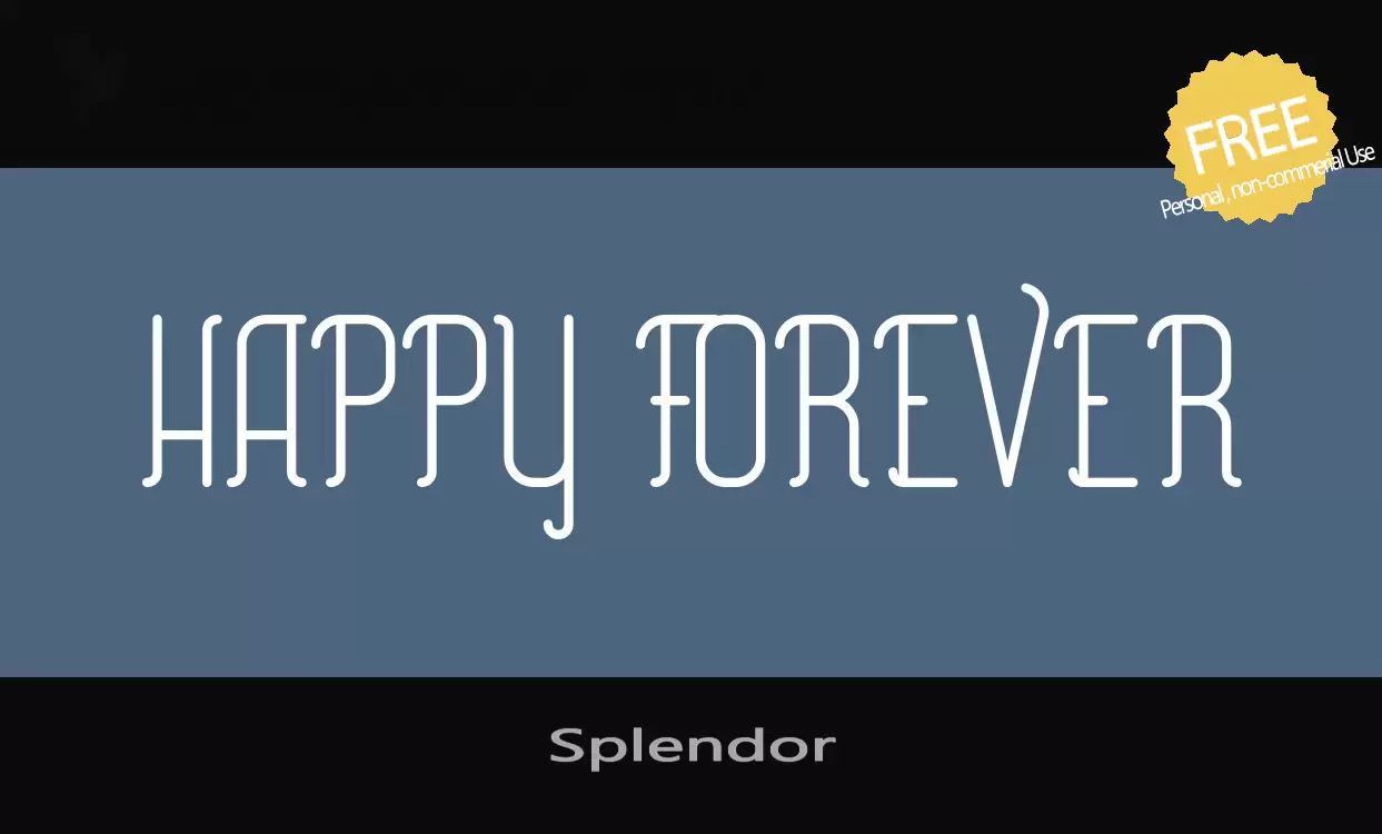 「Splendor」字体效果图
