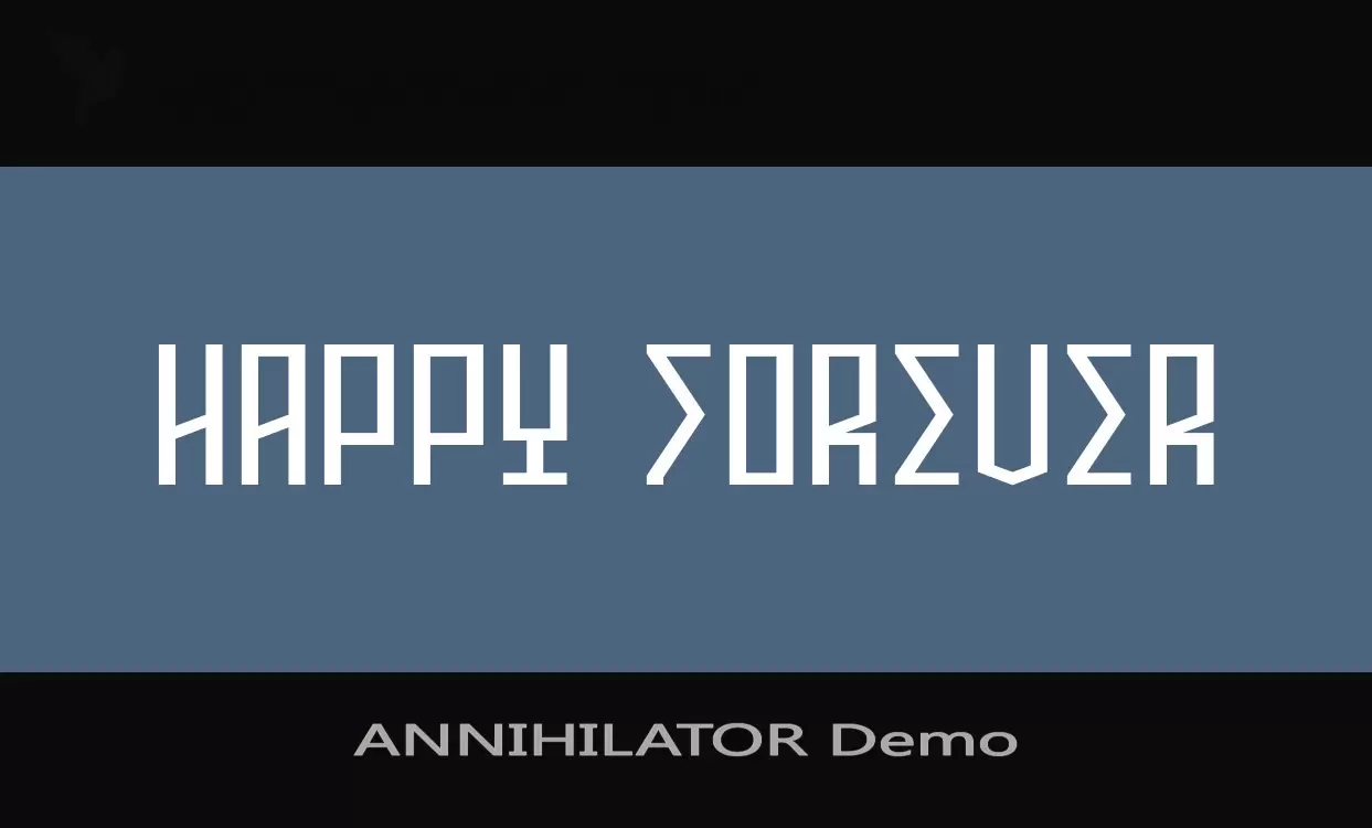 「ANNIHILATOR-Demo」字体效果图