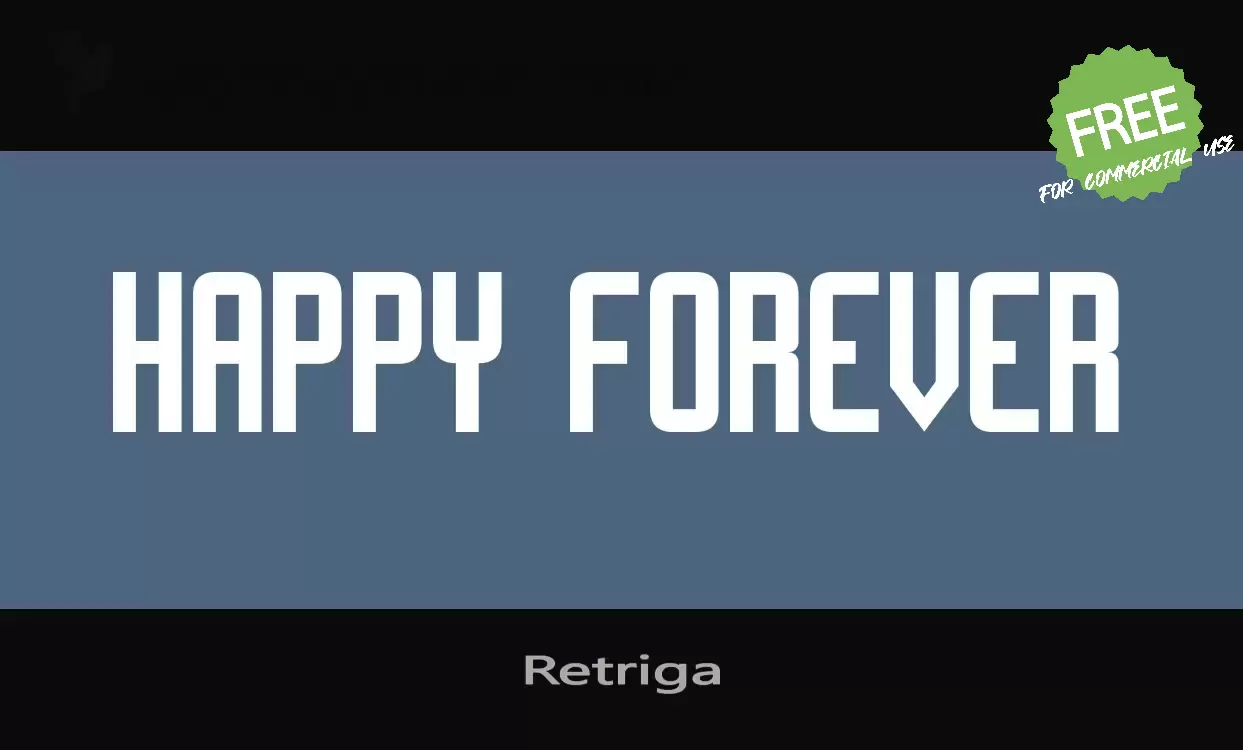 「Retriga」字体效果图