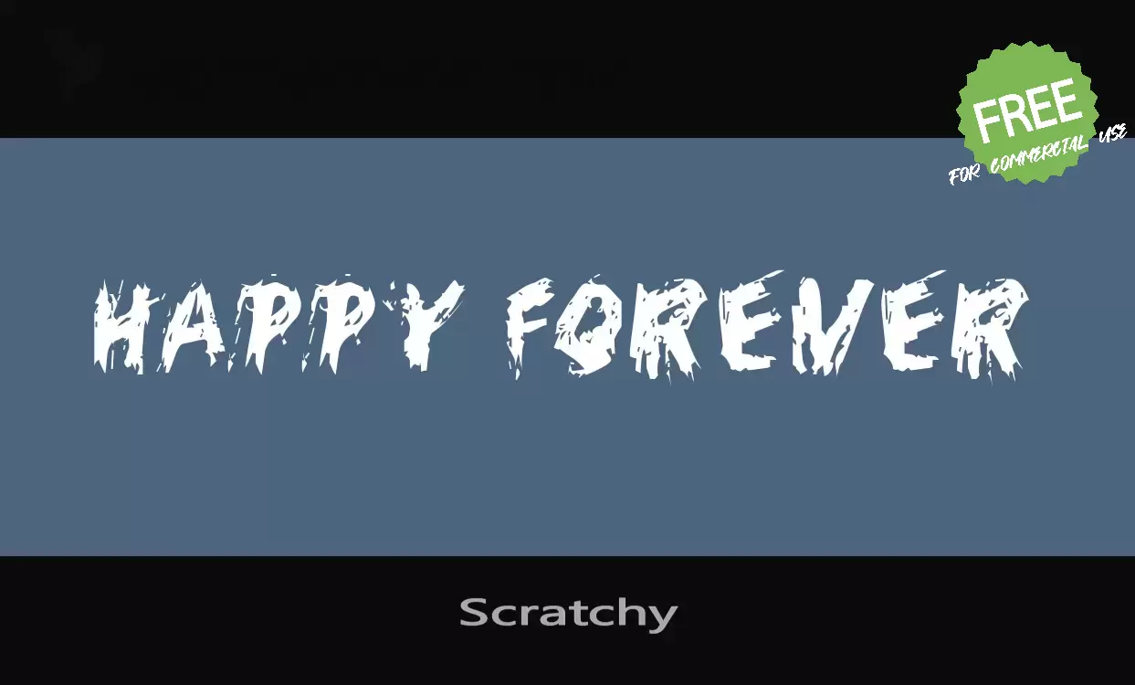 Font Sample of Scratchy