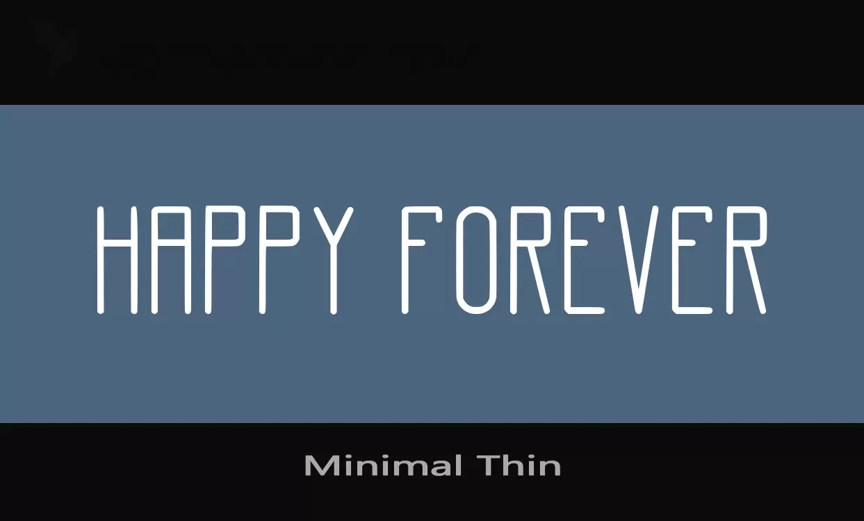 「Minimal-Thin」字体效果图