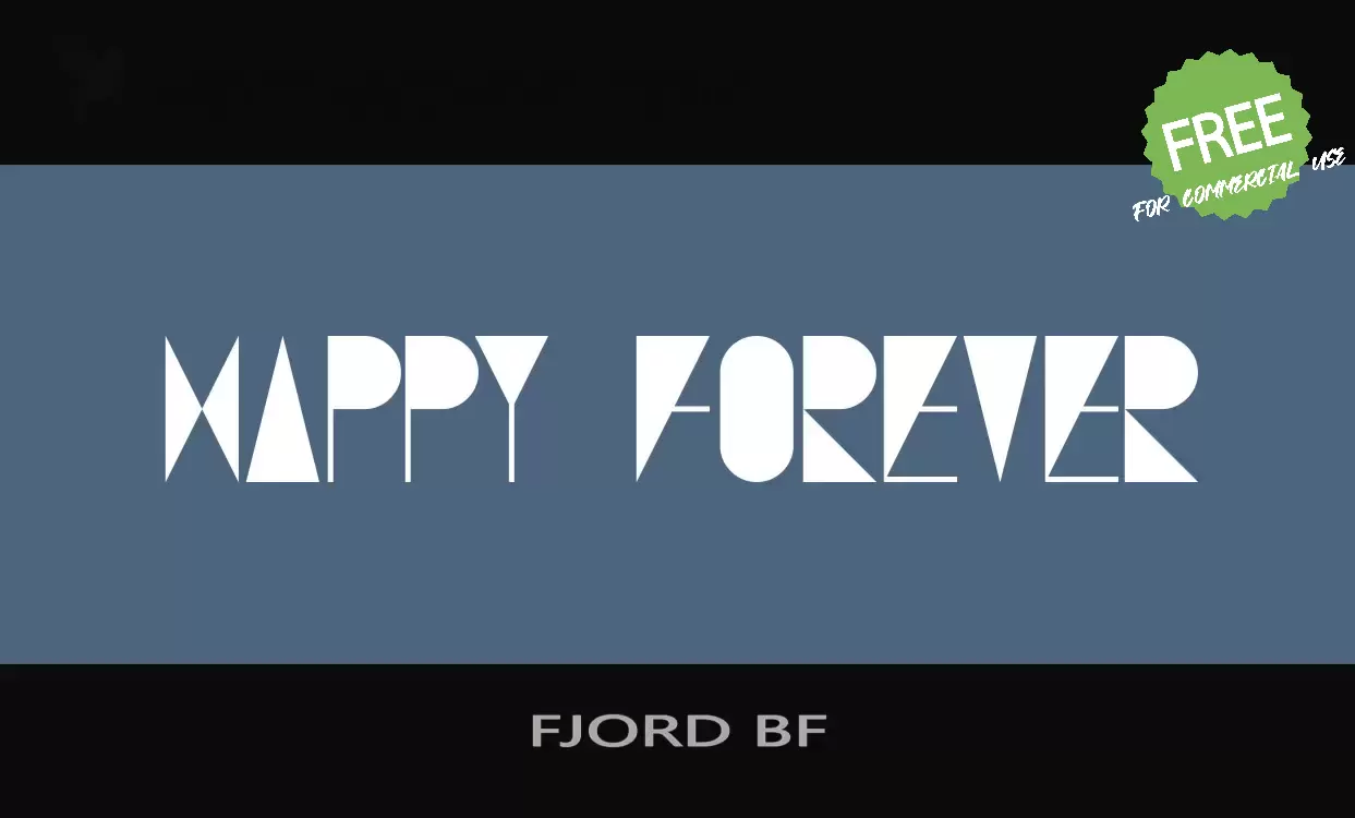 「FJORD-BF」字体效果图