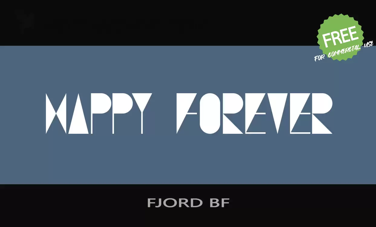 「FJORD BF」字体效果图