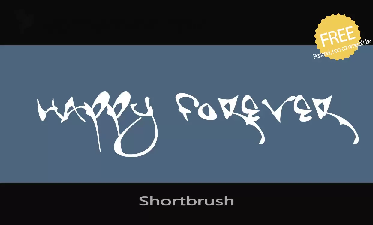 Font Sample of Shortbrush