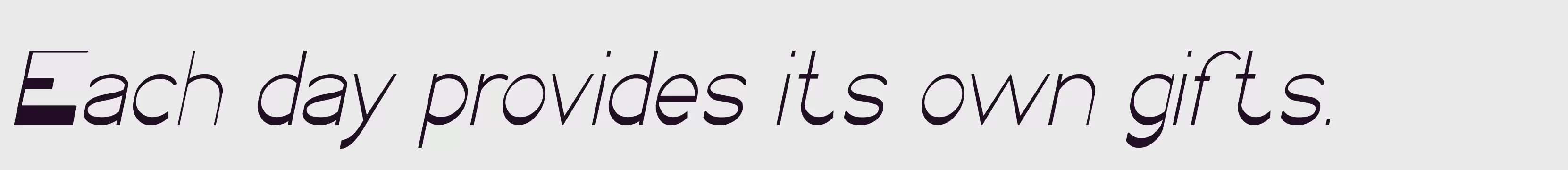 「Italic」字体效果图