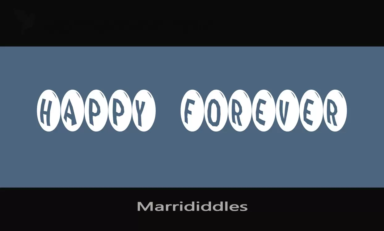 Font Sample of Marrididdles